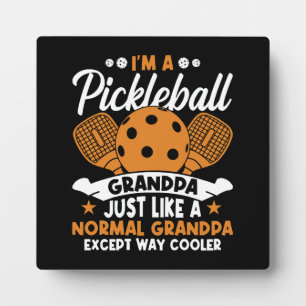 Plaque Photo Papy joueur de pickleball cool