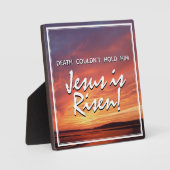 Plaque Photo PÂQUES Jésus ressuscité Résurrection CHRÉTIEN (Recto)