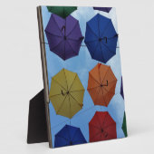 Plaque Photo Parapluies colorés (Côté)