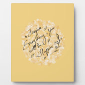 Plaque Photo Pardonnez et soyez heureux floral minimal (Devant)