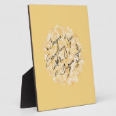 Plaque Photo Pardonnez et soyez heureux floral minimal (Côté)