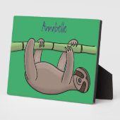 Plaque Photo Paresse souriante mignon sur dessin animé en bambo (Côté)