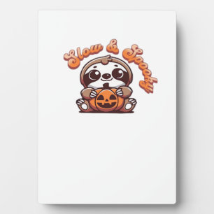 Plaque Photo Paresseux d'Halloween Lent et Effrayant Paresseux