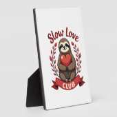 Plaque Photo Paresseux Vintage Saint-Valentin Mignon Cœur Mains (Côté)