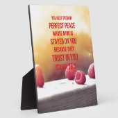 Plaque Photo Parfait Paix Isaïe 26:3 (Côté)