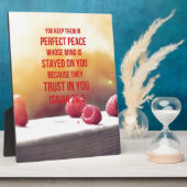 Plaque Photo Parfait Paix Isaïe 26:3 (Côté)