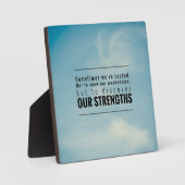 Plaque Photo Parfois Nous Sommes Testés (Recto)