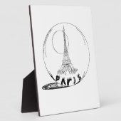 Plaque Photo paris dans une boule de verre (Côté)