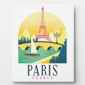 Plaque Photo Paris France Vintage voyage romantique (Devant)