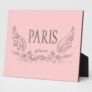 Plaque Photo PARIS Je t'aime