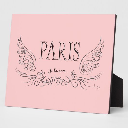 Plaque Photo PARIS Je t'aime (Côté)