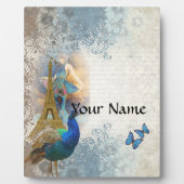 Plaque Photo Paris peacock collage (Devant)