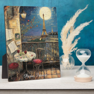 Plaque Photo Paris romantique France Illustration de la Tour Ei