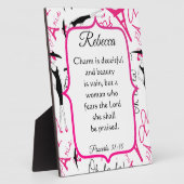 Plaque Photo Paris Thème Proverbes 31 Femme (Côté)