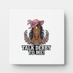 Plaque Photo Parle Derby à Moi Vintage Cheval Rose Derby Design