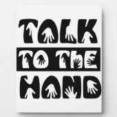 Plaque Photo Parler À La Main (Devant)