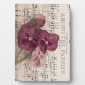 Plaque Photo Parmi Les Pansies (Devant)