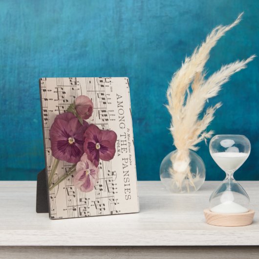 Plaque Photo Parmi Les Pansies (Côté)