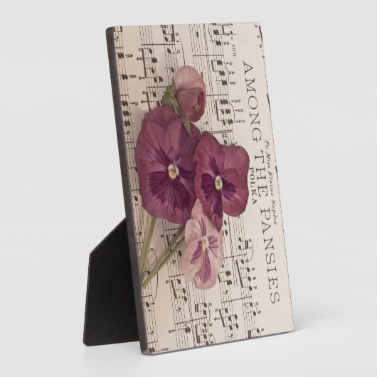 Plaque Photo Parmi Les Pansies (Côté)