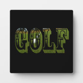 Plaque Photo Parole De Dimensions Vert Golf Avec Boules, (Devant)