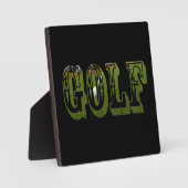 Plaque Photo Parole De Dimensions Vert Golf Avec Boules, (Recto)
