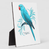 Plaque Photo Parrot bleu indien Ringneck (Côté)