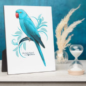 Plaque Photo Parrot bleu indien Ringneck (Côté)