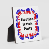 Plaque Photo Parti de surveillance électorale (Recto)