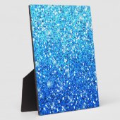 Plaque Photo Parties scintillant bleues Étincelles Texture (Côté)