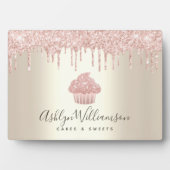 Plaque Photo Parties scintillant Cupcake rose Drives boulangeri (Devant)