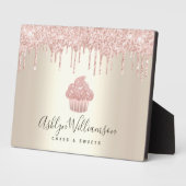 Plaque Photo Parties scintillant Cupcake rose Drives boulangeri (Côté)