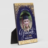 Plaque Photo Parties scintillant d'or élégant Sparkling Graduat (Côté)
