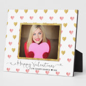 Plaque Photo Parties scintillant du jour de Valentines - Script (Côté)