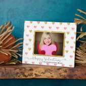 Plaque Photo Parties scintillant du jour de Valentines - Script (Côté)