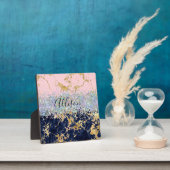 Plaque Photo Parties scintillant et marbre personnalisé (Insitu)