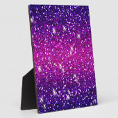 Plaque Photo Parties scintillant Étincelles Purple Pink Texture (Côté)