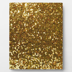 Plaque Photo Parties scintillant or