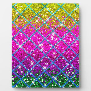 Plaque Photo Parties scintillant pourpre Snakeskin