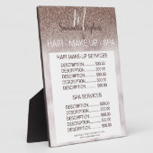 Plaque Photo Parties scintillant violet Marbré cheveux SPA Salo (Côté)