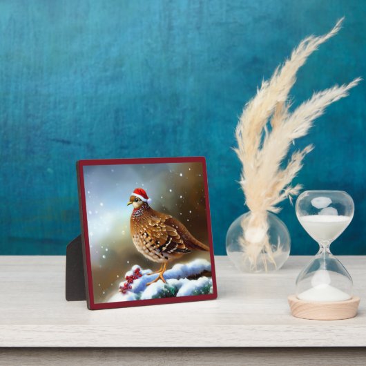 Plaque Photo Partridge de Noël 2 (Insitu)