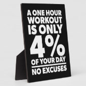 Plaque Photo Pas D'Excuses - Un De Nos Exercices Est 4% De Votr (Côté)