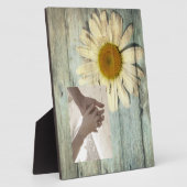 Plaque Photo pastel barncountry daisy wedwedding (Côté)