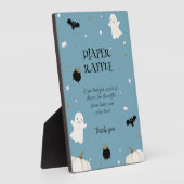 Plaque Photo Pastel Blue Halloween Baby shower Déchets Raffle (Côté)