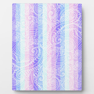 Plaque Photo Pastel Candy Motif d'Imaginaire doux rayé