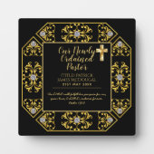 Plaque Photo Pasteur Cadeau d'installation nouvellement command (Devant)