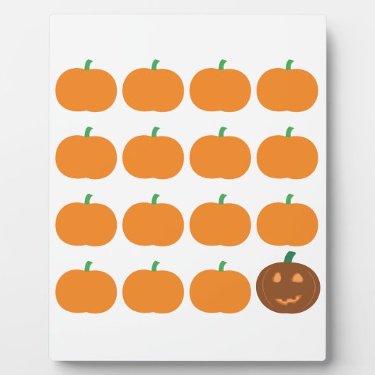 Plaque Photo Patch de citrouilles mignonnes pour Halloween (Devant)
