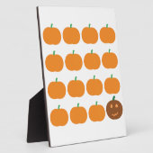 Plaque Photo Patch de citrouilles mignonnes pour Halloween (Côté)