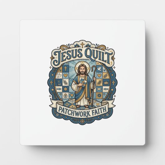 Plaque Photo Patchwork Jésus Foi Patchwork Jésus (Devant)