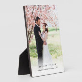 Plaque Photo Pâte photo Mariage à dégradé blanc classique (Côté)