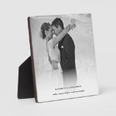 Plaque Photo Pâte photo Mariage à dégradé blanc classique (Recto)